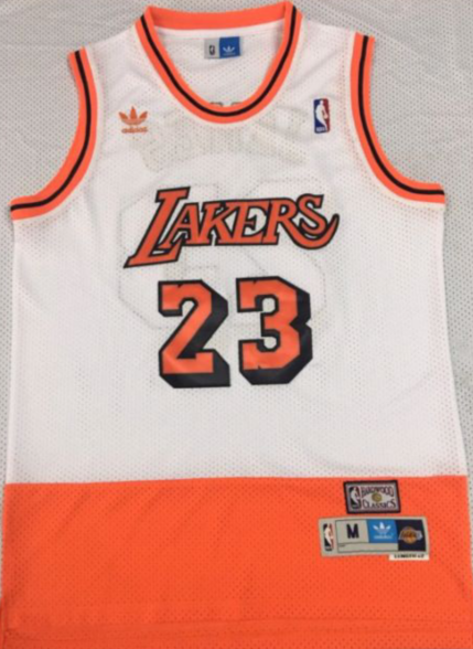 Men Los Angeles Lakers #23 James orange Nike NBA Jerseys Print